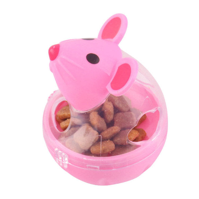 "Interactive cat feeder ball, suitable for dry food and treats"