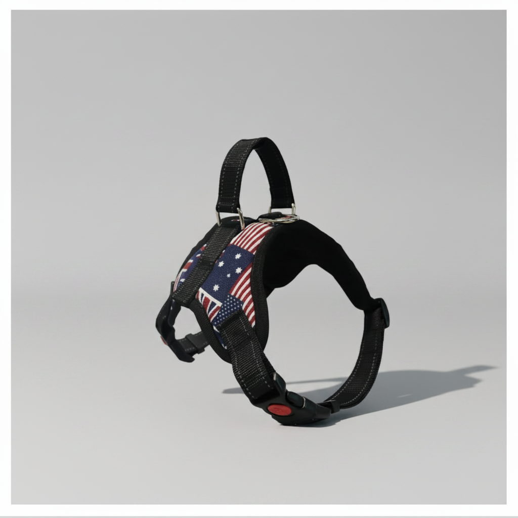 Oxford Padded Dog Harness with Leash — No-Pull Adjustable Vest for Small to Large Dogs