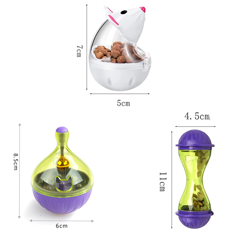 "Cat feeder tumbler toy product dimensions and specifications"